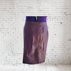 Vintage Jon Lawrence LTD Leather Skirt Maroon Plus Size